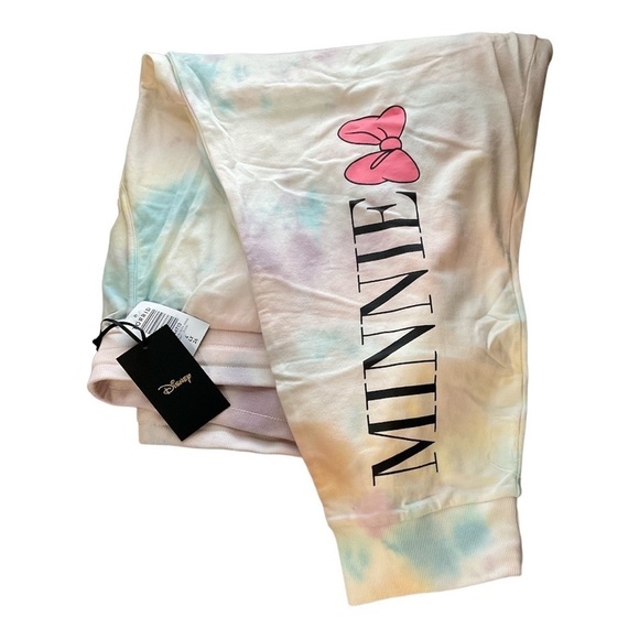 Torrid Disney Minnie Mouse Pastel Rainbow Tie Dye Crop Jogger size 4x NWT - Picture 2 of 9